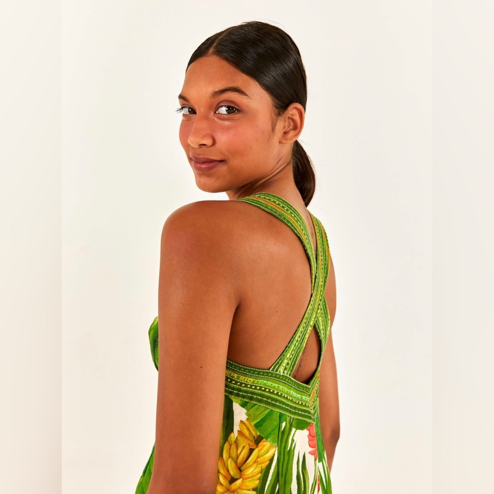 FARM RIO Fresh Forest Scarf Mini Dress - Picture 4 of 10
